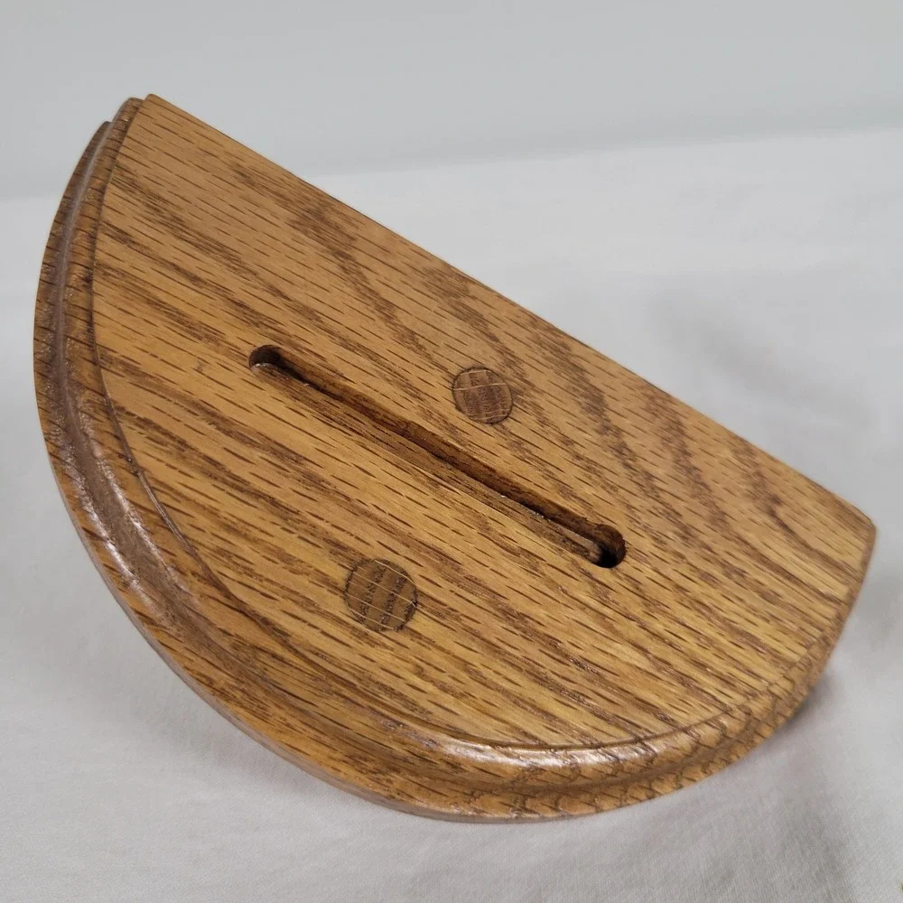 Vintage Oak Wood Wall Mount Stand Display‎ Holder Slot for Photo Frame